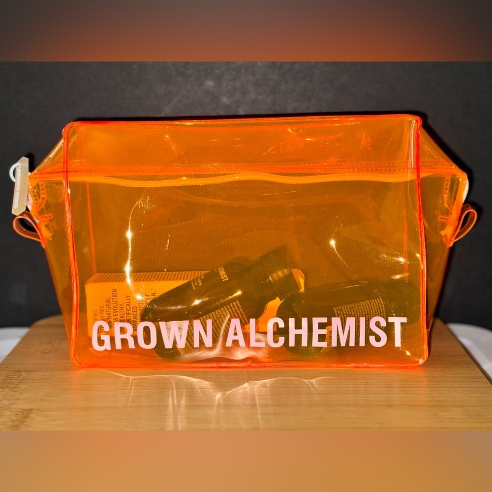 Grown Alchemist Vibrant Orange Cosmetic Pouch Bundle